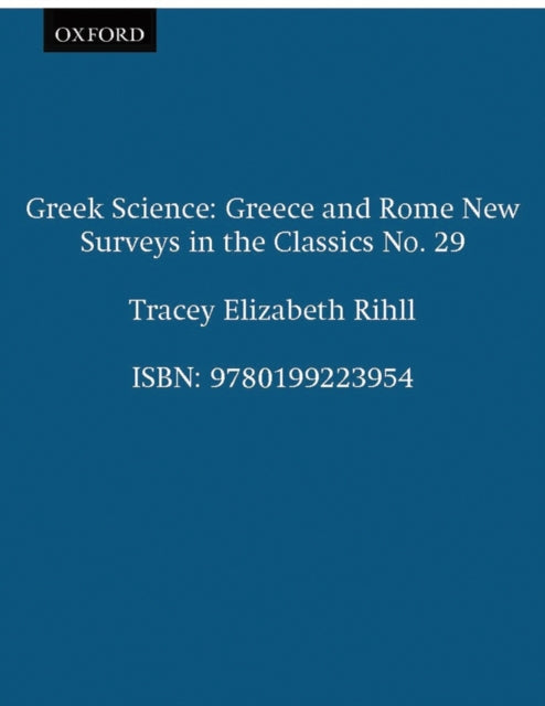 Book cover of: Greek Science. By: T. E. Rihll