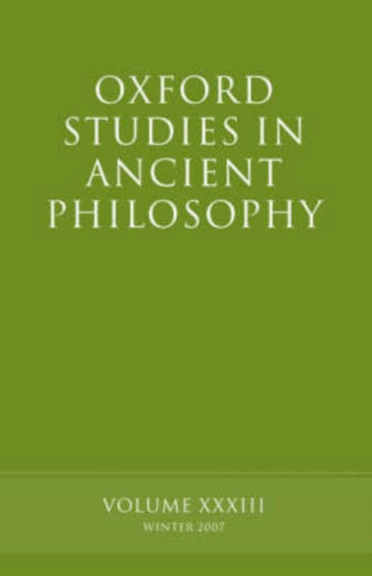 Book cover of: Oxford Studies in Ancient Philosophy XXXIII. By: David Sedley