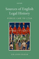 Book cover of: Sources of English Legal History. By: John Baker