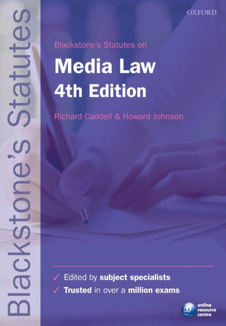 Book cover of: Blackstone's Statutes on Media Law. By: Richard Caddell
