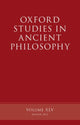 Book cover of: Oxford Studies in Ancient Philosophy, Volume 45. By: Brad Inwood