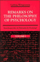 Book cover of: Remarks on the Philosophy of Psychology. By: Ludwig Wittgenstein