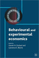 Book cover of: Behavioural and Experimental Economics