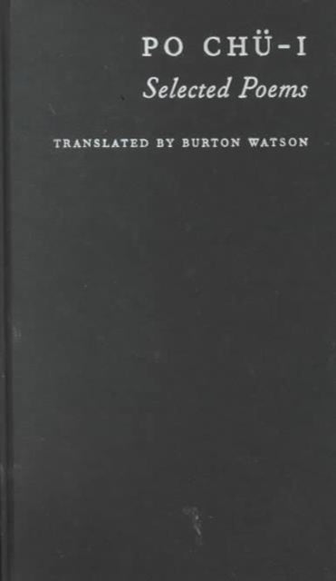 Book cover of: Po Chu-i. By: Burton Watson