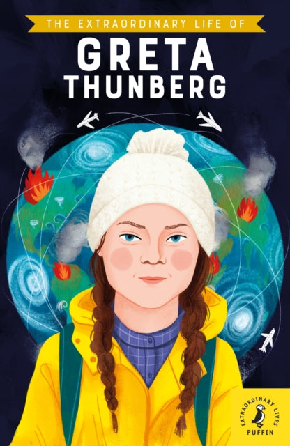 Book cover of: Extraordinary Life of Greta Thunberg. By: Devika Jina