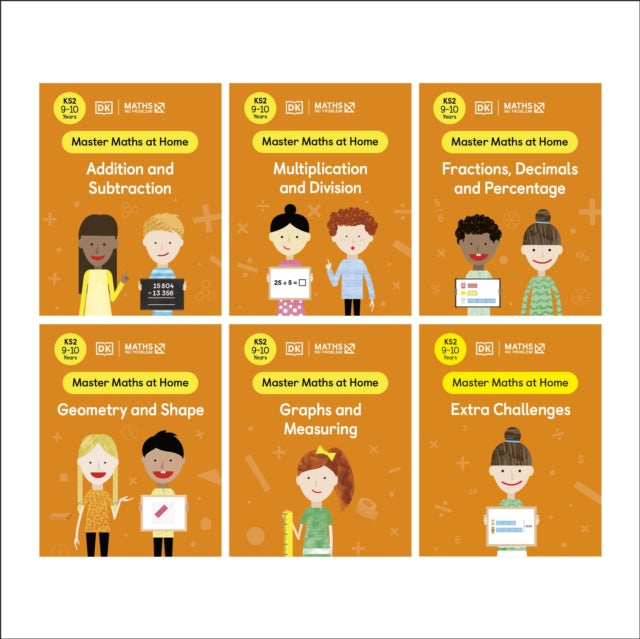Book cover of: Maths — No Problem! Collection of 6 Workbooks, Ages 9-10 (Key Stage 2). By: Maths -- No Problem!