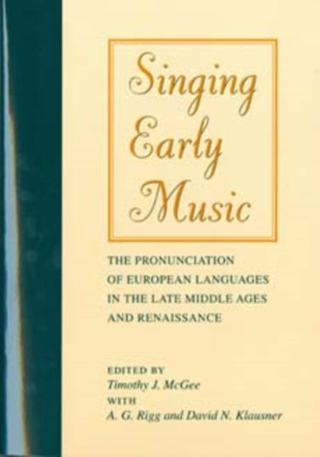 Book cover of: Singing Early Music