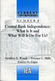 Book cover of: Central Bank Independence. By: Geoffrey E. Wood