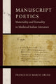 Book cover of: Manuscript Poetics. By: Francesco Marco Aresu