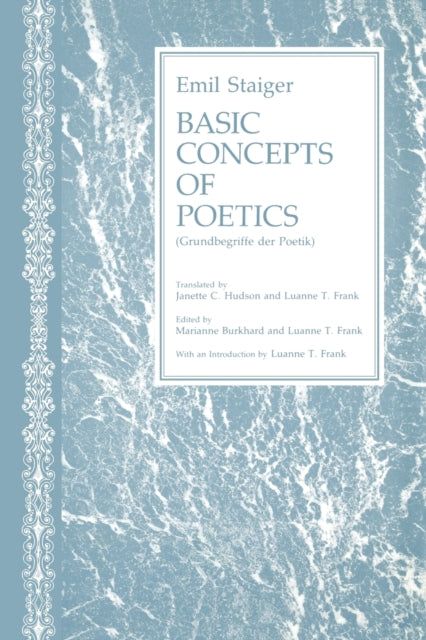 Book cover of: Basic Concepts of Poetics. By: Emil Staiger