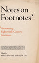 Book cover of: Notes on Footnotes. By: Melvyn New