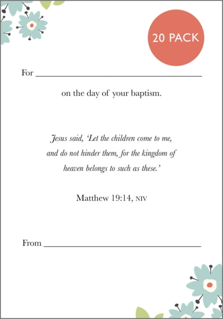 Book cover of: Baptism card 2024. By: SPCK