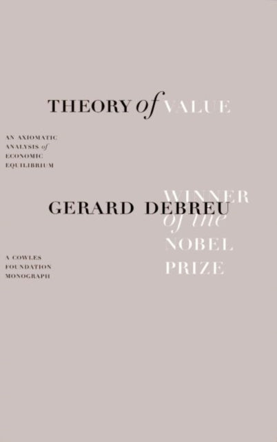 Book cover of: Theory of Value. By: Gerard Debreu