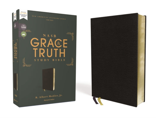 Book cover of: NASB, The Grace and Truth Study Bible (Trustworthy and Practical Insights), Bonded Leather, Black, Red Letter, 1995 Text, Comfort Print. By: Mohler, Jr., R. Albert