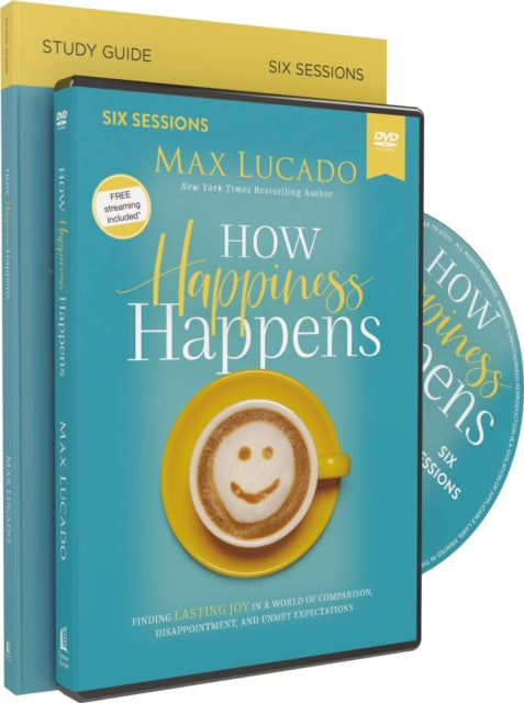 Book cover of: How Happiness Happens Study Guide with DVD. By: Max Lucado