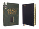Book cover of: NASB, The Grace and Truth Study Bible (Trustworthy and Practical Insights), Leathersoft, Navy, Red Letter, 1995 Text, Thumb Indexed, Comfort Print. By: Mohler, Jr., R. Albert