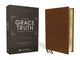 Book cover of: NASB, The Grace and Truth Study Bible, Premium Goatskin Leather, Brown, Premier Collection, Black Letter, 1995 Text, Art Gilded Edges, Comfort Print. By: Mohler, Jr., R. Albert