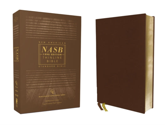 Book cover of: NASB, Thinline Bible, Genuine Leather, Buffalo, Brown, Red Letter, 1995 Text, Comfort Print