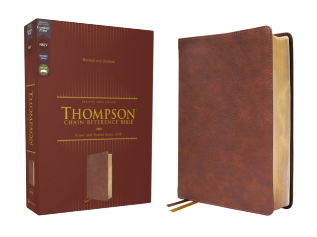 Book cover of: NKJV, Thompson Chain-Reference Bible, Leathersoft, Brown, Red Letter, Comfort Print. By: Frank Charles Thompson