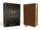 Book cover of: NASB, Thinline Bible, Premium Goatskin Leather, Brown, Premier Collection, Black Letter, Gauffered Edges, 2020 Text, Comfort Print. By: Zondervan Publishing Company