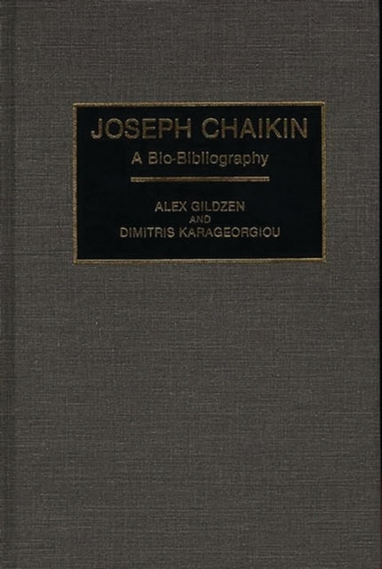 Book cover of: Joseph Chaikin