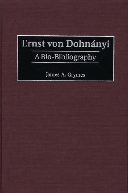 Book cover of: Ernst von Dohnanyi