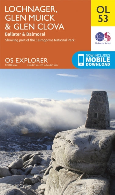 Book cover of: Lochnagar, Glen Muick & Glen Clova, Ballater & Balmoral. By: Ordnance Survey