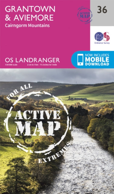 Book cover of: Grantown, Aviemore & Cairngorm Mountains. By: Ordnance Survey