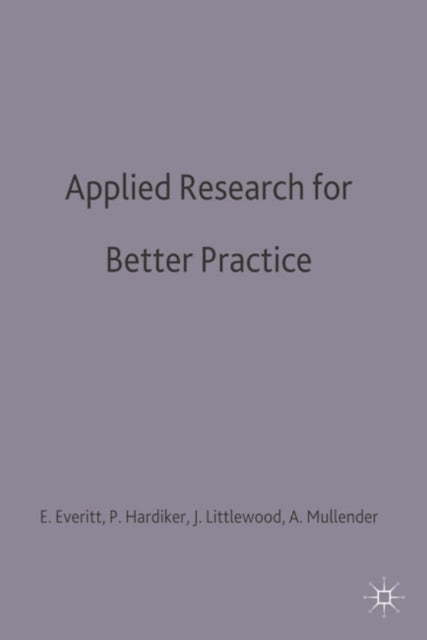 Book cover of: Applied Research for Better Practice