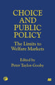 Book cover of: Choice and Public Policy