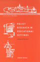 Book cover of: Policy Research in Educational Settings. By: Jenny Ozga
