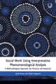 Book cover of: Social Work Using Interpretative Phenomenological Analysis: A Methodological Approach for Practice and Research. By: VICARY