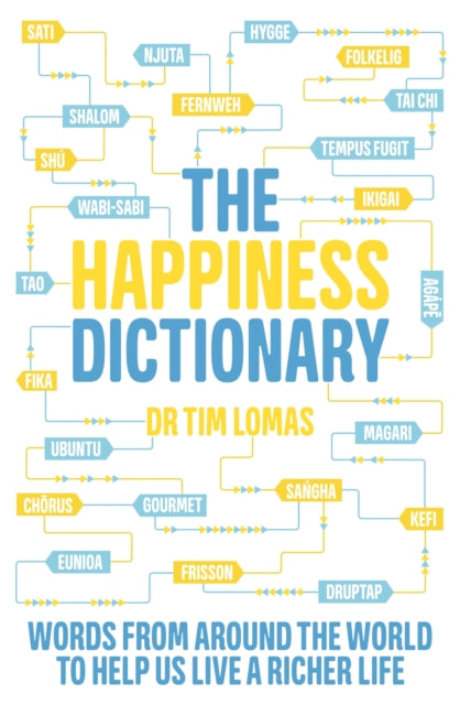 Book cover of: Happiness Dictionary. By: Tim Lomas