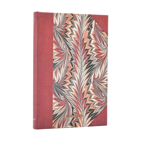 2026 Rubedo (Cockerell Marbled Paper) Mini 18-month Horizontal Hardcover Flexi Dayplanner 2025-2026 (Elastic Band Closure)