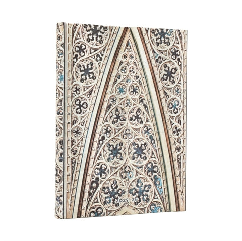 2026 Vault of the Milan Cathedral (Duomo di Milano) Midi 18-month Horizontal Hardcover Flexi Dayplanner 2025-2026 (Wrap Closure)
