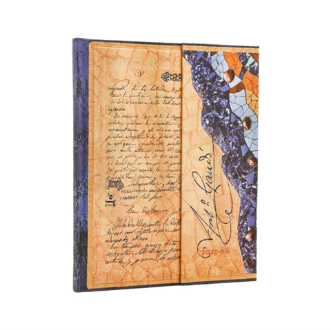 2026 Gaudi, The Manuscript of Reus (Embellished Manuscripts Collection) Ultra 18-month Vertical Hardcover Flexi Dayplanner 2025-2026 (Wrap Closure)