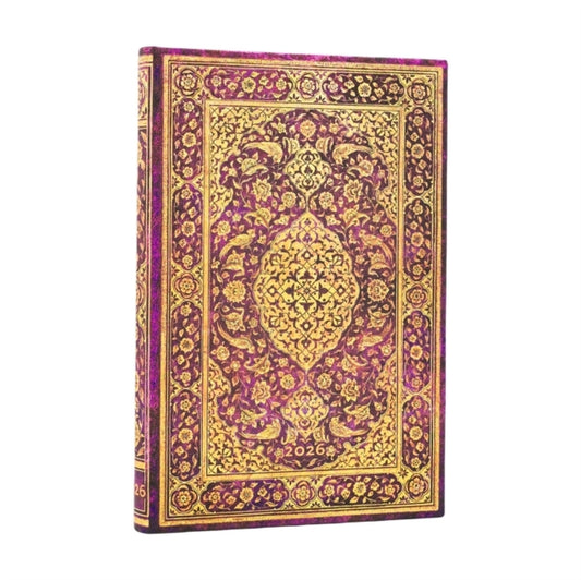 Book cover of: 2026 The Orchard (Persian Poetry) Mini 12-month Horizontal Hardcover Flexi Dayplanner 2026 (Elastic Band Closure). By: Paperblanks