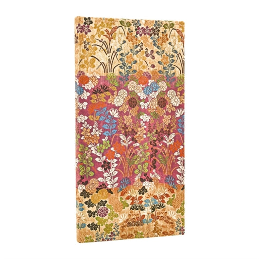 Book cover of: 2026 Kara-ori Pink (Japanese Kimono) Slim 12-month Horizontal Hardcover Flexi Dayplanner 2026 (Elastic Band Closure)