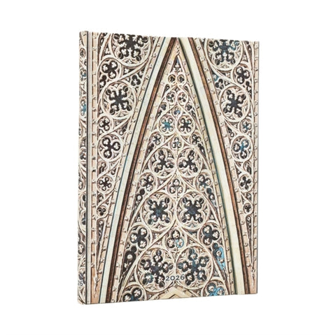 2026 Vault of the Milan Cathedral (Duomo di Milano) Midi 12-month Horizontal Hardcover Flexi Dayplanner 2026 (Wrap Closure)