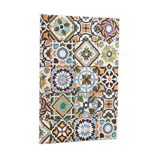 Book cover of: 2026 Porto (Portuguese Tiles) Maxi 12-month Horizontal Hardcover Flexi Dayplanner 2026 (Elastic Band Closure). By: Paperblanks