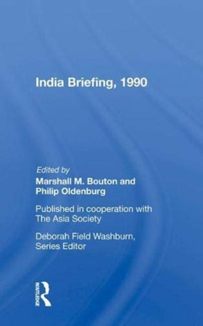Book cover of: India Briefing, 1990. By: Marshall M. Bouton
