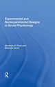 Book cover of: Experimental And Nonexperimental Designs In Social Psychology. By: Abraham S. Ross