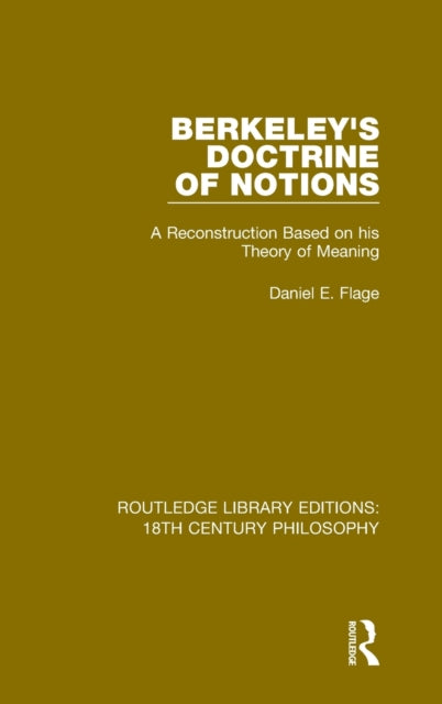 Book cover of: Berkeley's Doctrine of Notions. By: Daniel E. Flage