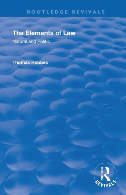 Book cover of: Elements of Law. By: Thomas Hobbes