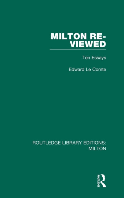 Book cover of: Milton Re-viewed. By: Edward Le Comte