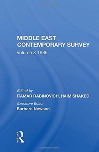 Book cover of: Middle East Contemporary Survey, Volume X, 1986. By: Itamar Rabinovich