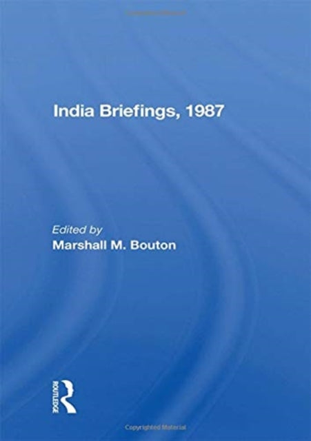 Book cover of: India Briefing, 1987. By: Marshall M. Bouton