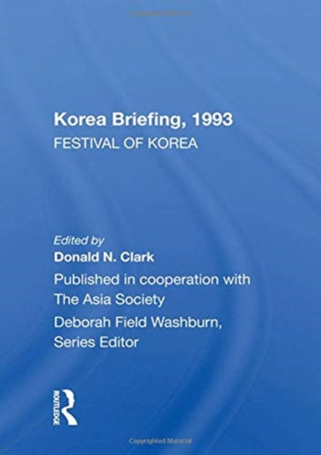 Book cover of: Korea Briefing, 1993. By: Donald N. Clark