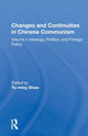 Book cover of: Changes And Continuities In Chinese Communism. By: Yu-ming Shaw