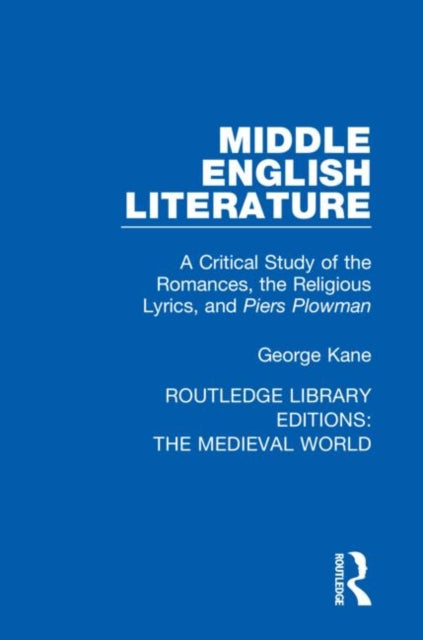 Book cover of: Middle English Literature. By: George Kane